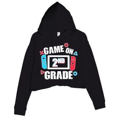 Funny Game On 2nd Second Grade Crop Fleece Hoodie