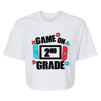 Funny Game On 2nd Second Grade Bella+Canvas Jersey Crop Tee