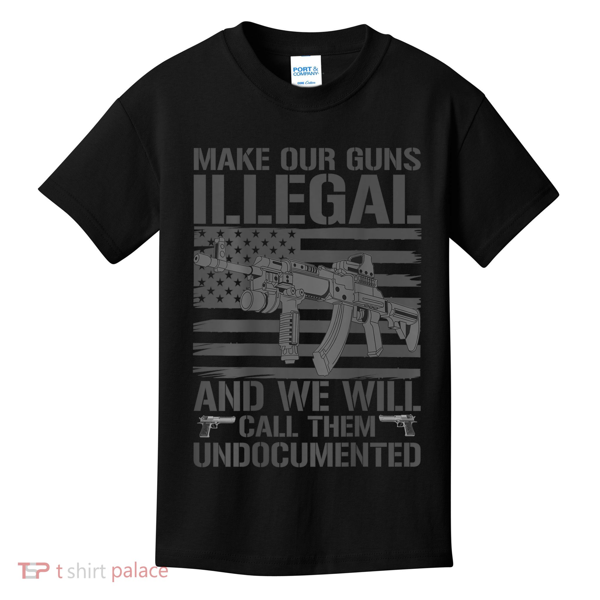 Funny Gun Owner 2nd Amendment Humor Saying (On Back) Kids T-Shirt