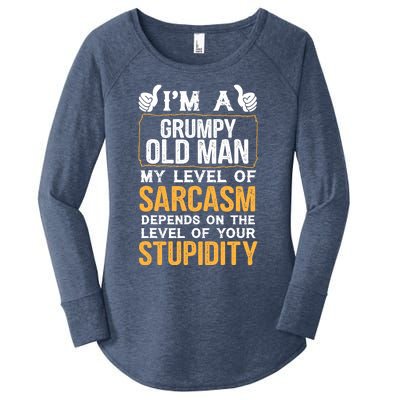 Funny Grumpy Old Man Sarcasm Tees Dad Grandpa Gift Women's Perfect Tri Tunic Long Sleeve Shirt