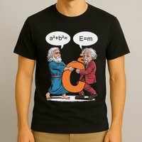Funny Geek Outfit Nerd Costume Pythagoras Vs Einstein T-Shirt