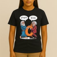 Funny Geek Outfit Nerd Costume Pythagoras Vs Einstein T-Shirt