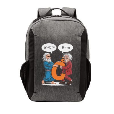 Funny Geek Outfit Nerd Costume Pythagoras Vs Einstein Vector Backpack