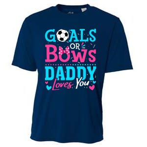 funny Goals Or Bows Daddy Loves You Soccer Cooling Performance Crew T-Shirt