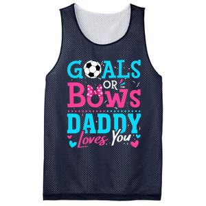 funny Goals Or Bows Daddy Loves You Soccer Mesh Reversible Basketball Jersey Tank