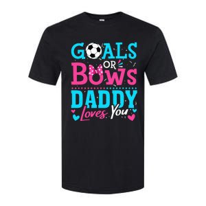 funny Goals Or Bows Daddy Loves You Soccer Softstyle CVC T-Shirt