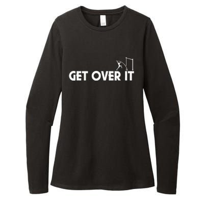 Funny Get Over It Pole Vault Womens CVC Long Sleeve Shirt