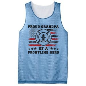 Firefighter Grandpa Of A Hero Firefighter Grandfather Cool Gift Mesh Reversible Basketball Jersey Tank