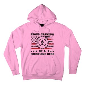 Firefighter Grandpa Of A Hero Firefighter Grandfather Cool Gift Hoodie