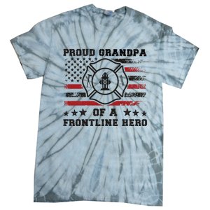 Firefighter Grandpa Of A Hero Firefighter Grandfather Cool Gift Tie-Dye T-Shirt