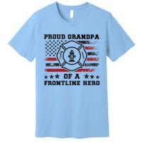 Firefighter Grandpa Of A Hero Firefighter Grandfather Cool Gift Premium T-Shirt