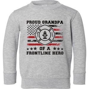 Firefighter Grandpa Of A Hero Firefighter Grandfather Cool Gift Toddler Sweatshirt