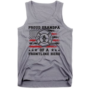 Firefighter Grandpa Of A Hero Firefighter Grandfather Cool Gift Tank Top