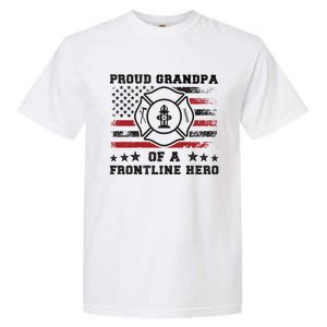 Firefighter Grandpa Of A Hero Firefighter Grandfather Cool Gift Garment-Dyed Heavyweight T-Shirt