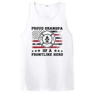 Firefighter Grandpa Of A Hero Firefighter Grandfather Cool Gift PosiCharge Competitor Tank