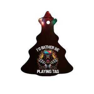 Funny Game Outfits Ceramic Tree Ornament