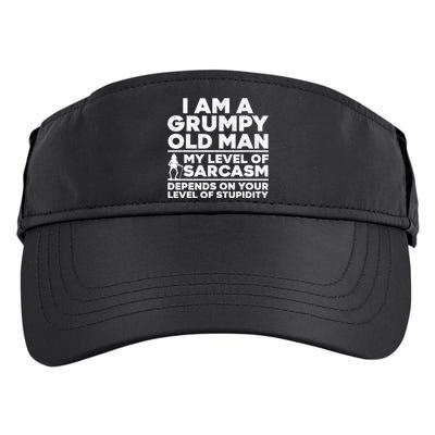 Funny Grumpy Old Man Art For Dad Grandpa Old People Adult Drive Performance Visor