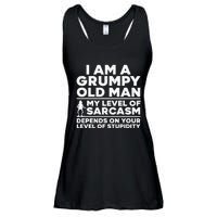 Funny Grumpy Old Man Art For Dad Grandpa Old People Ladies Essential Flowy Tank