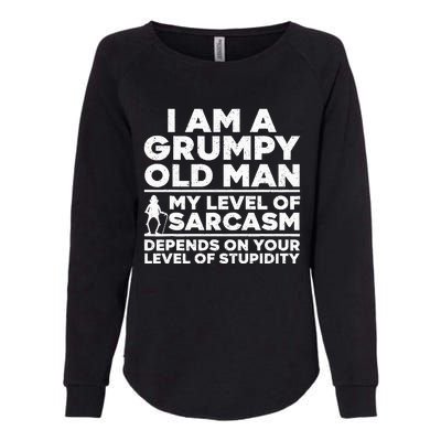 Funny Grumpy Old Man Art For Dad Grandpa Old People Womens California Wash Sweatshirt