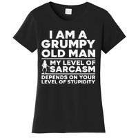 Funny Grumpy Old Man Art For Dad Grandpa Old People Women's T-Shirt