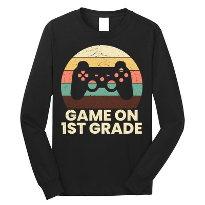 Funny Game On 1st Grade Vintage Back To School Long Sleeve Shirt