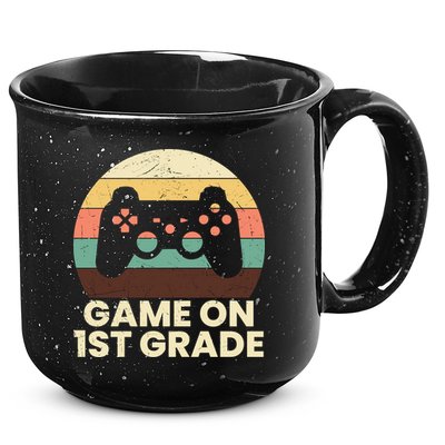 Funny Game On 1st Grade Vintage Back To School 15oz Campfire Ceramic Mug