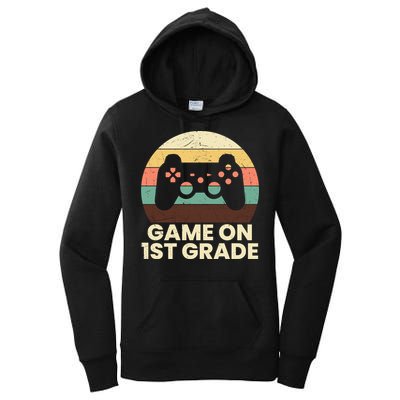 Funny Game On 1st Grade Vintage Back To School Women's Pullover Hoodie