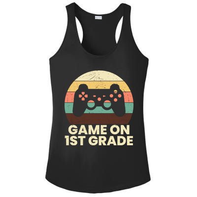 Funny Game On 1st Grade Vintage Back To School Ladies PosiCharge Competitor Racerback Tank