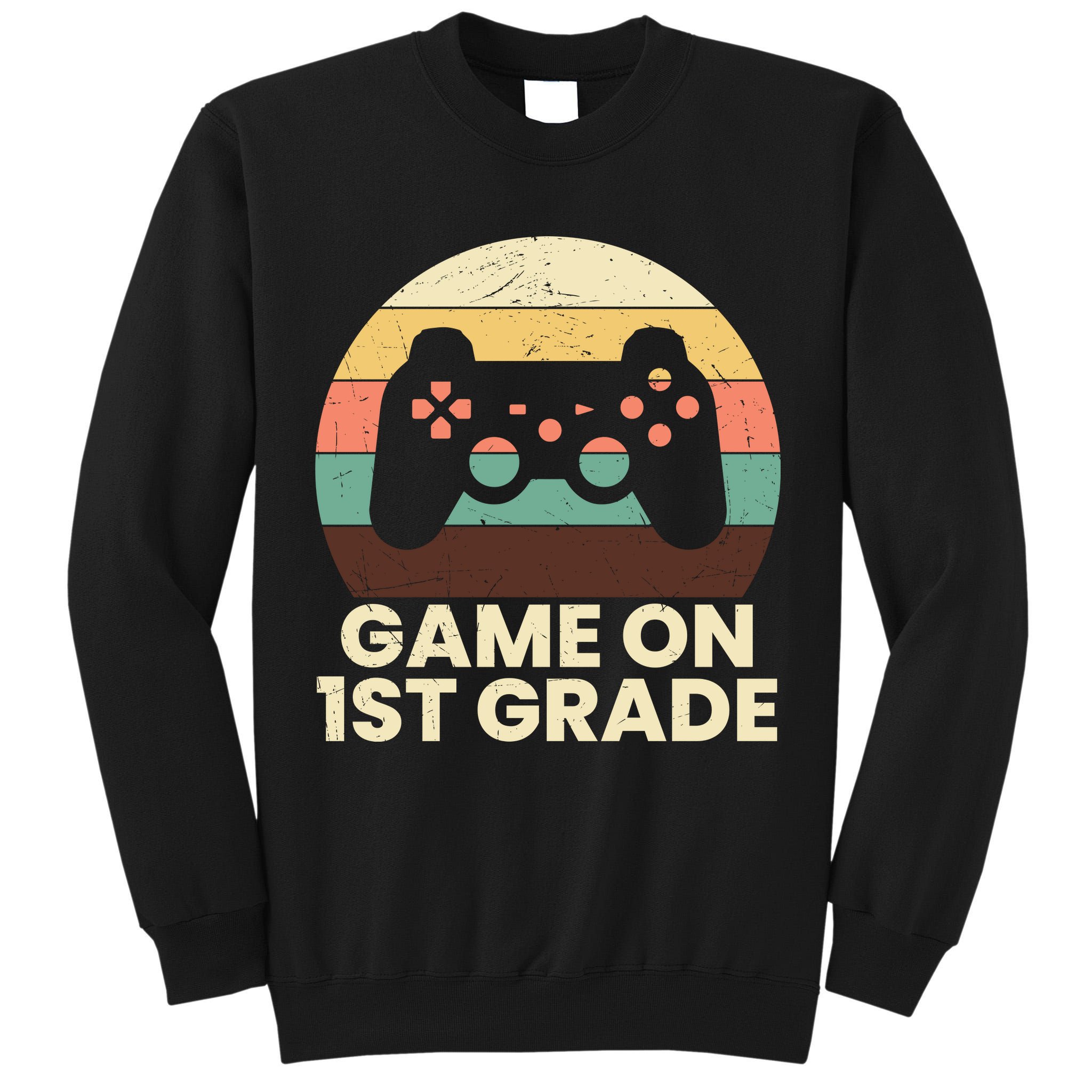 Funny Game On 1st Grade Vintage Back To School Tall Sweatshirt