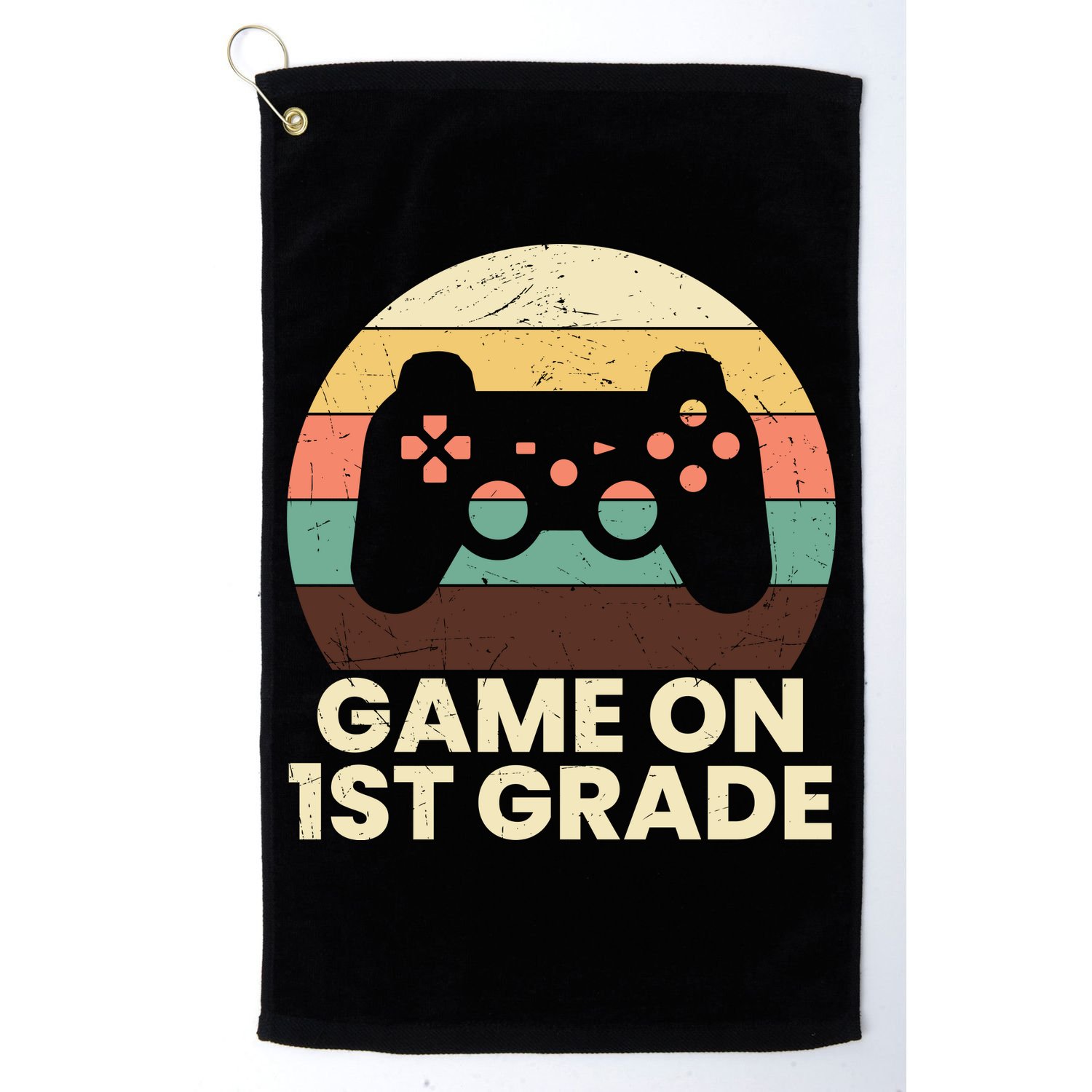 Funny Game On 1st Grade Vintage Back To School Golf Towel