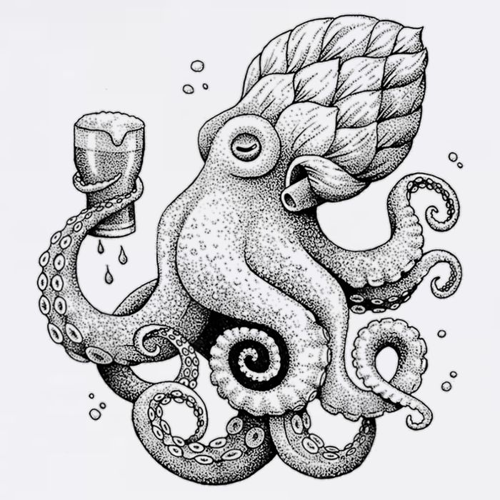 Funny Graphic Octopus Cooling Performance Crew T-Shirt