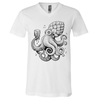 Funny Graphic Octopus V-Neck T-Shirt