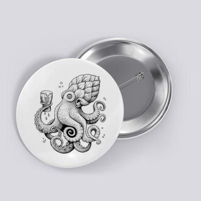 Funny Graphic Octopus Button