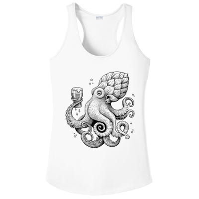 Funny Graphic Octopus Ladies PosiCharge Competitor Racerback Tank