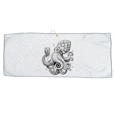 Funny Graphic Octopus Large Microfiber Waffle Golf Towel
