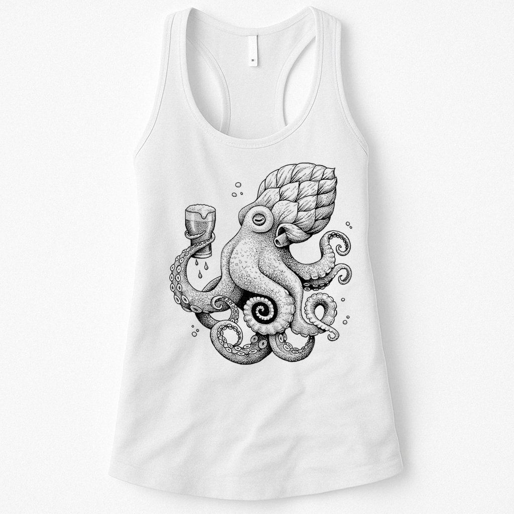Funny Graphic Octopus Womens Tank Top