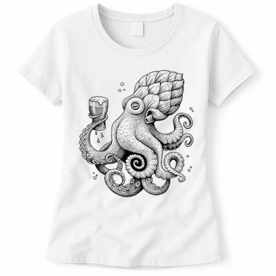 Funny Graphic Octopus Womens T-Shirt
