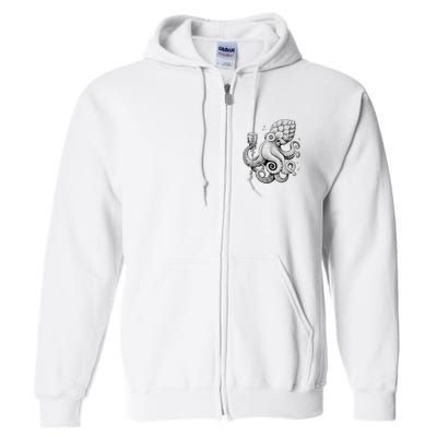 Funny Graphic Octopus Full Zip Hoodie