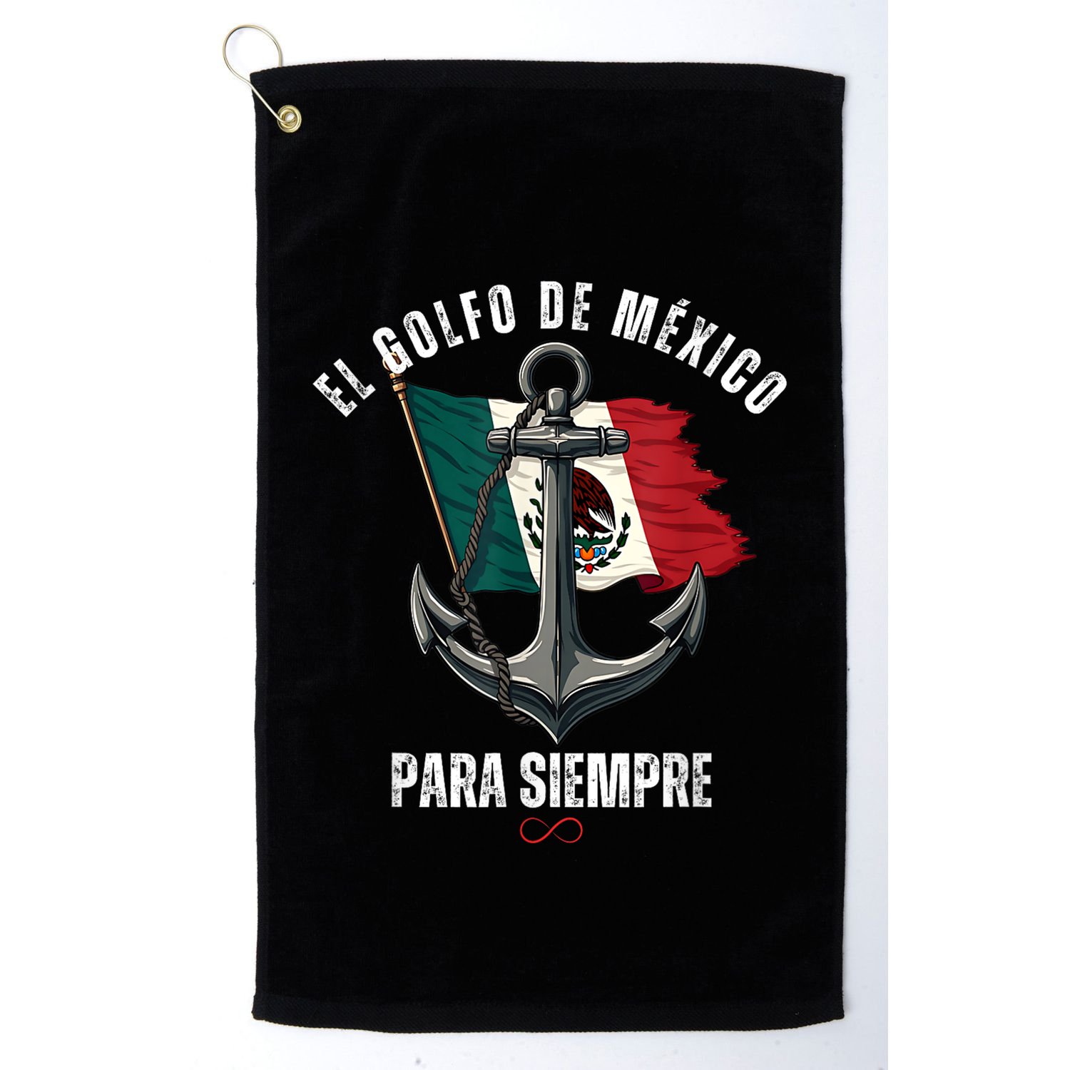 Forever Gulf Of Mexico Falg 1550 Liberal El Golfo De Mexico Golf Towel
