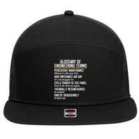Funny Glossary Of Engineering Terms For Engineering Student 7 Panel Mesh Trucker Snapback Hat
