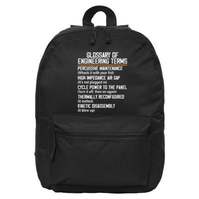 Funny Glossary Of Engineering Terms For Engineering Student 16 in Basic Backpack