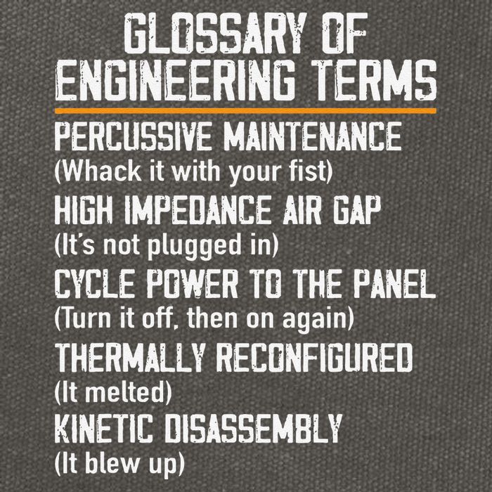 Funny Glossary Of Engineering Terms For Engineering Student Cotton Canvas Backpack