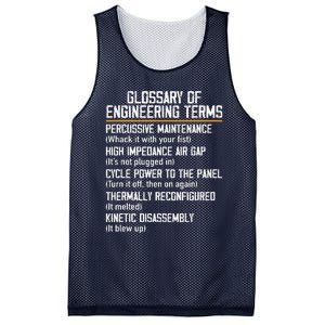 Funny Glossary Of Engineering Terms For Engineering Student Mesh Reversible Basketball Jersey Tank