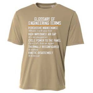 Funny Glossary Of Engineering Terms For Engineering Student Cooling Performance Crew T-Shirt