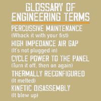 Funny Glossary Of Engineering Terms For Engineering Student Cooling Performance Crew T-Shirt