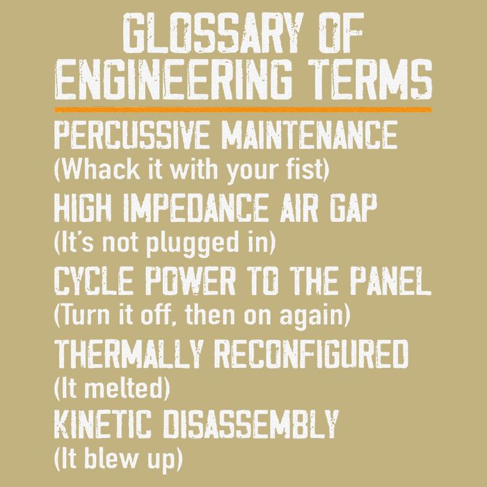 Funny Glossary Of Engineering Terms For Engineering Student Cooling Performance Crew T-Shirt