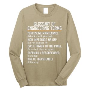 Funny Glossary Of Engineering Terms For Engineering Student Long Sleeve Shirt