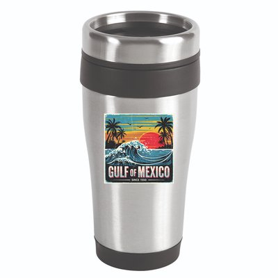 Forever Gulf Of Mexico Since 1550 Retro Vintage Beach Sunset 16oz Travel Tumbler