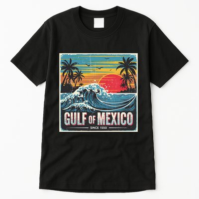 Forever Gulf Of Mexico Since 1550 Retro Vintage Beach Sunset Tall T-Shirt
