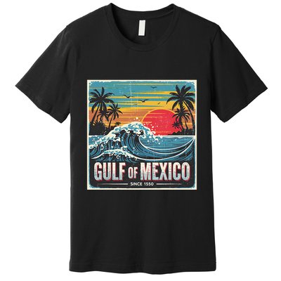 Forever Gulf Of Mexico Since 1550 Retro Vintage Beach Sunset Premium T-Shirt